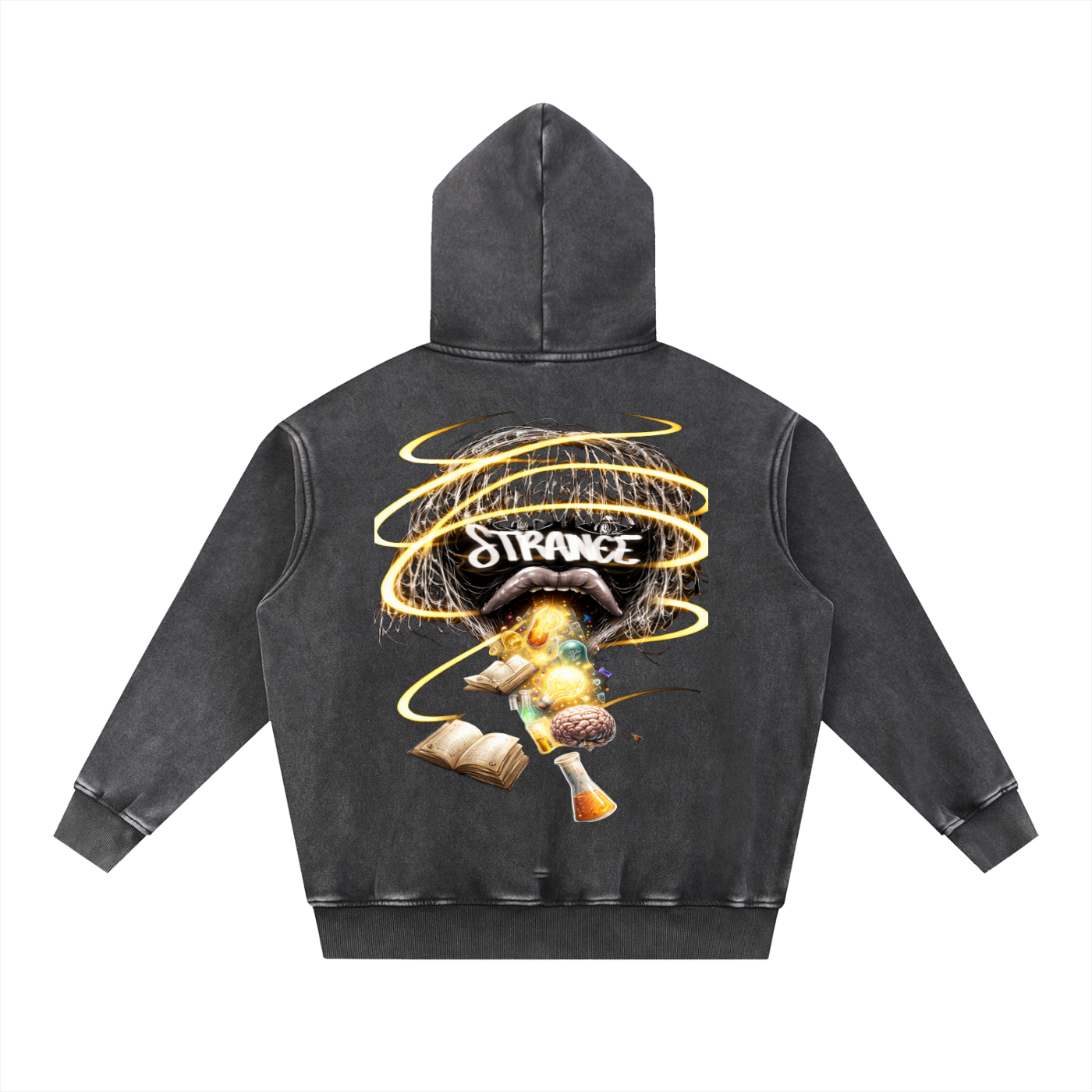 Snow Wash Fleece Oversize Hoodie