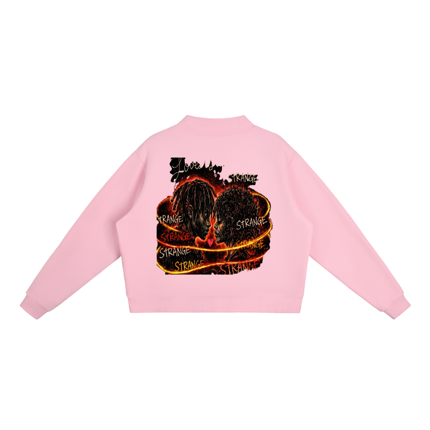 Essential Fleece Mock-Neck Crew Sweatshirt