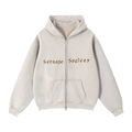 Zip-Through Boxy Fleece Hoodie