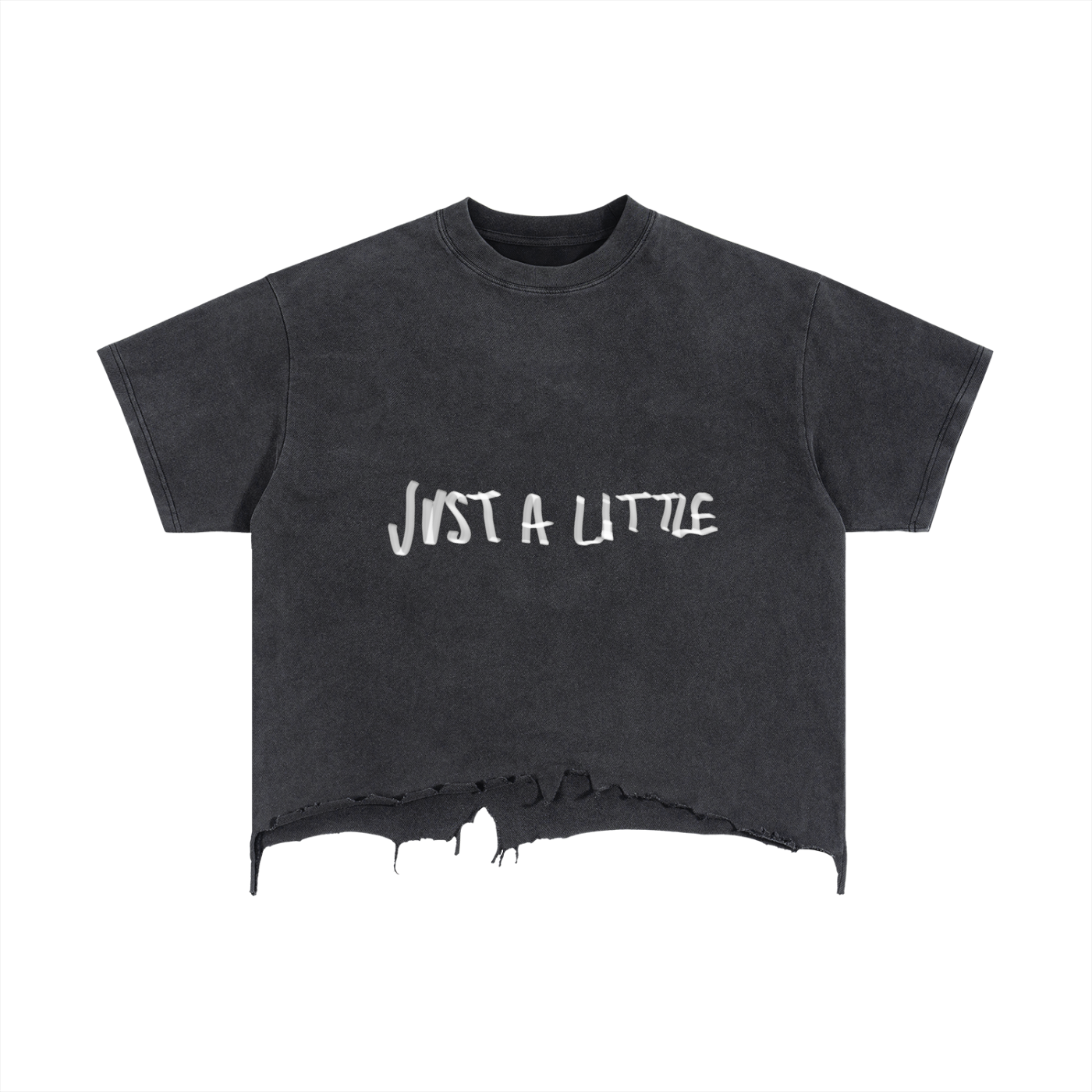 Vintage Wash Boxy Distressed Hem T-Shirt